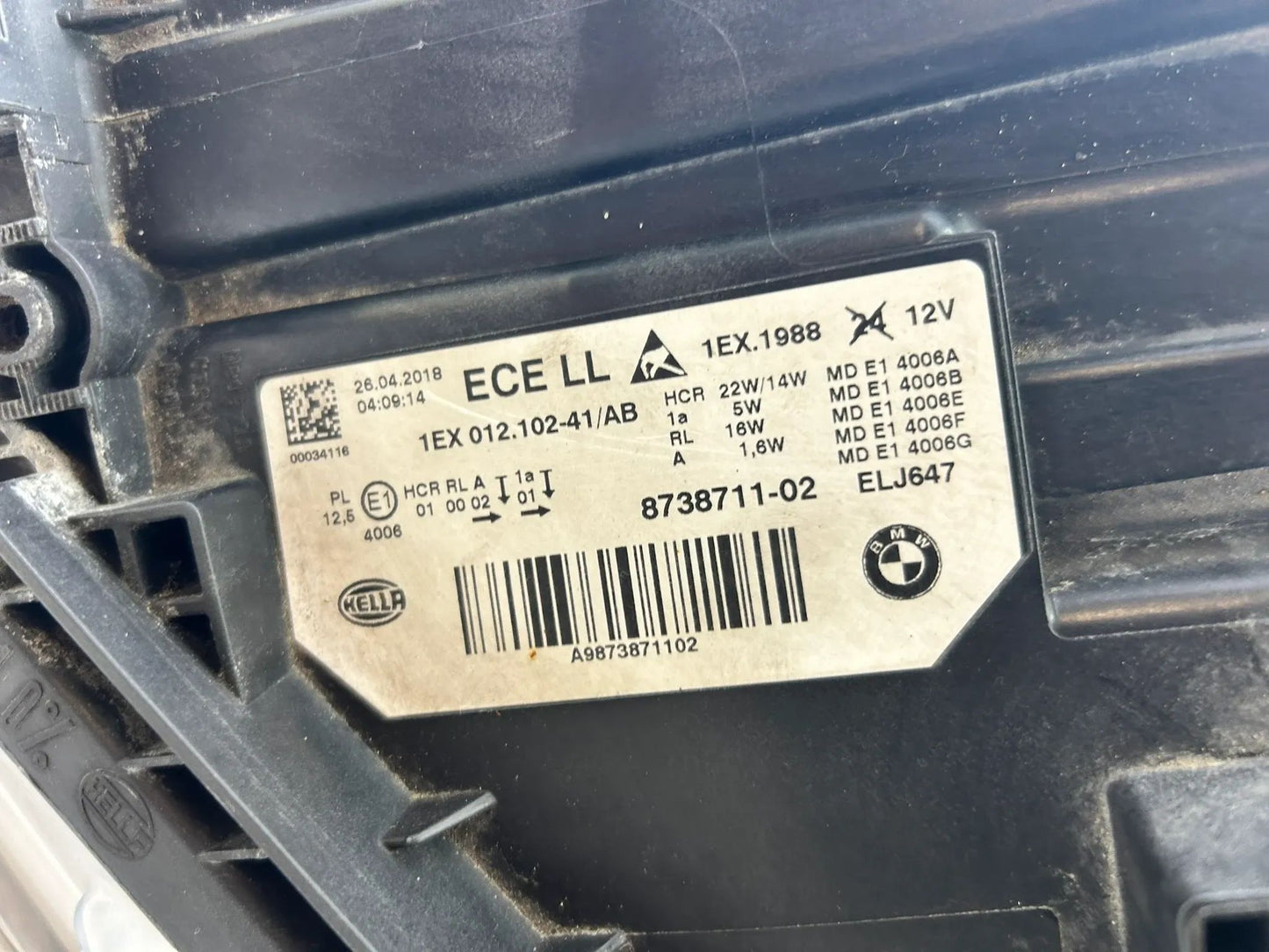 Original BMW 3er F30 F31 LED Scheinwerfer links 8738711