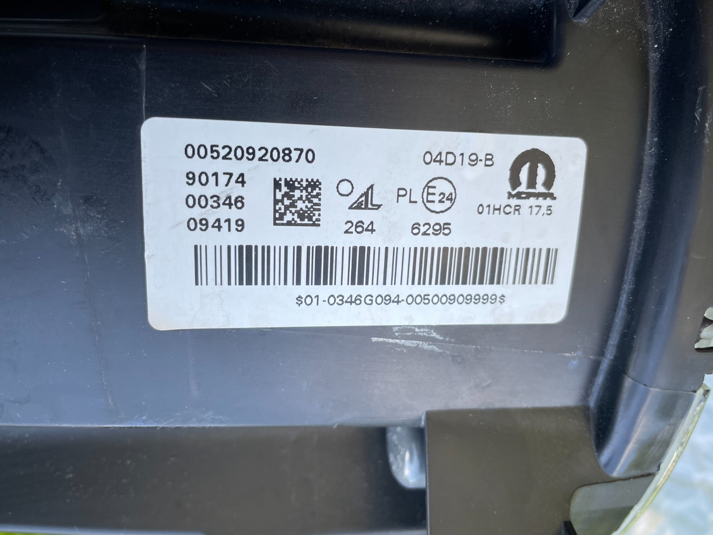 Original Fiat 500 Led Scheinwerfer links 0052092087010