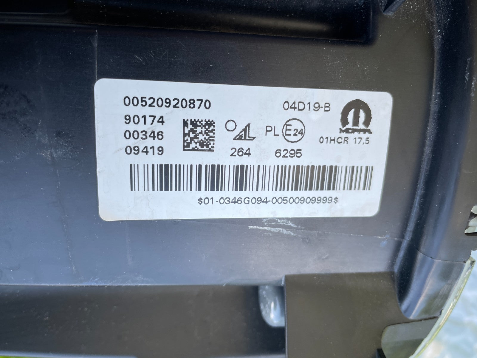 Original Fiat 500 Led Scheinwerfer links 0052092087010