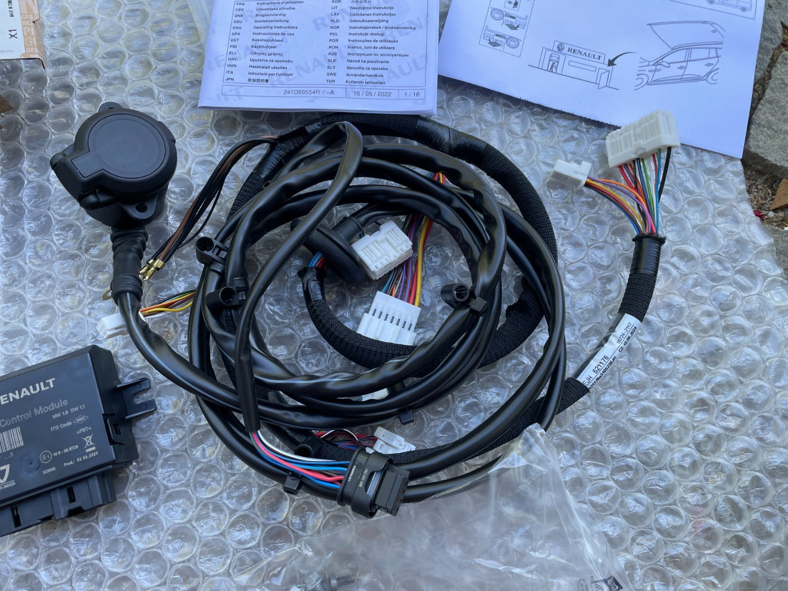 Original E-Satz 13-polig Anhänger einklappbar für Renault Austral 241D89554R1