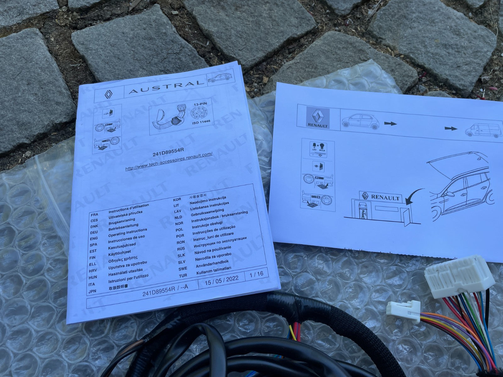 Original E-Satz 13-polig Anhänger einklappbar für Renault Austral 241D89554R5