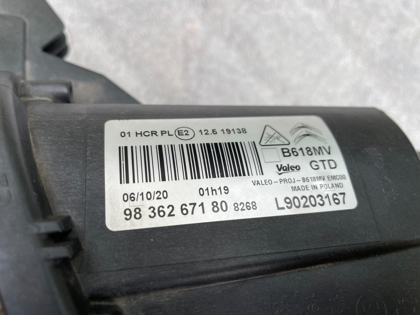 Citroën C3 III Led Frontscheinwerfer links 9836267180 L902031674