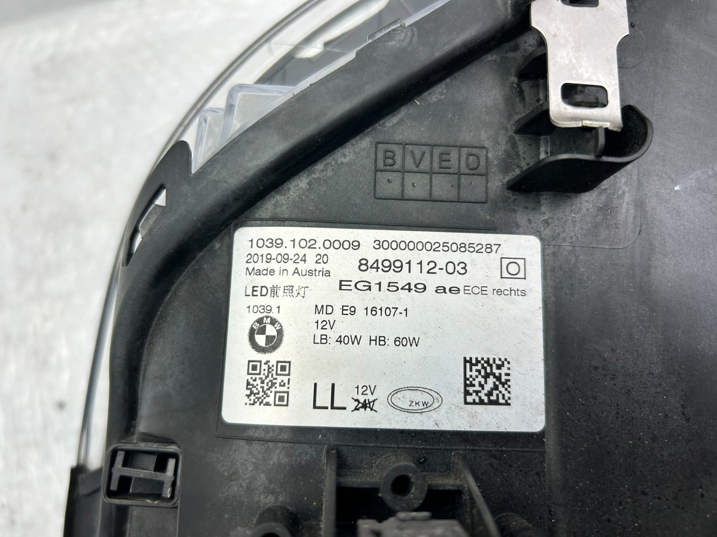 Original BMW 5er G30 G31 LED Scheinwerfer links 849911214