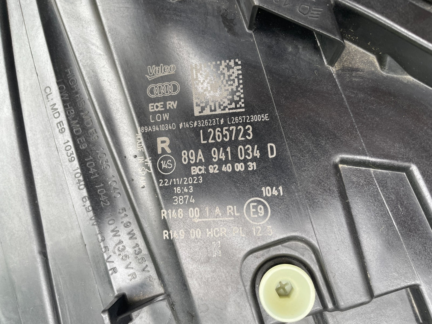 Original Audi Q4 E-tron Scheinwerfer rechts 89A941034D6