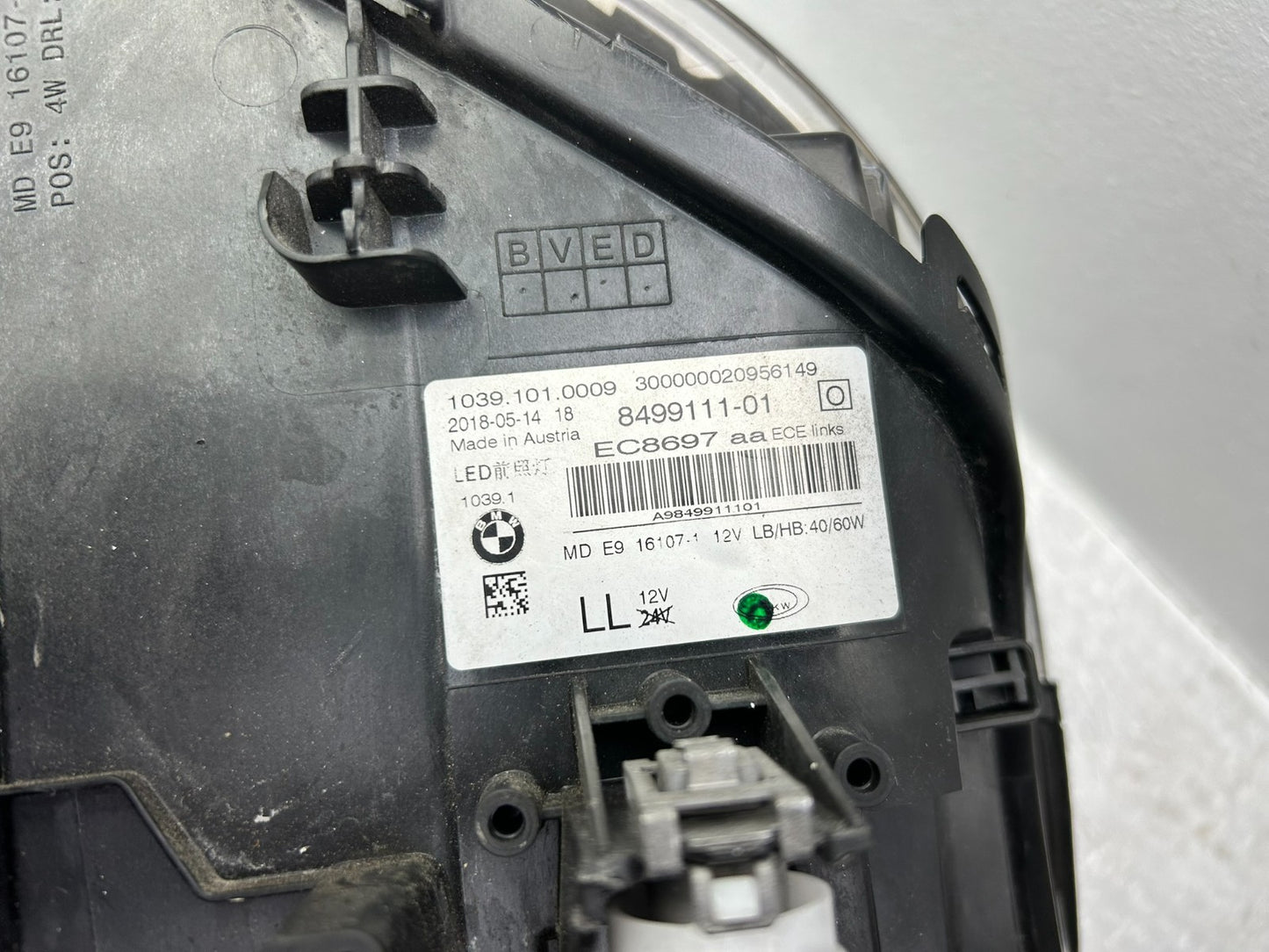 Original BMW 5er G30 G31 LED Scheinwerfer links 849911112