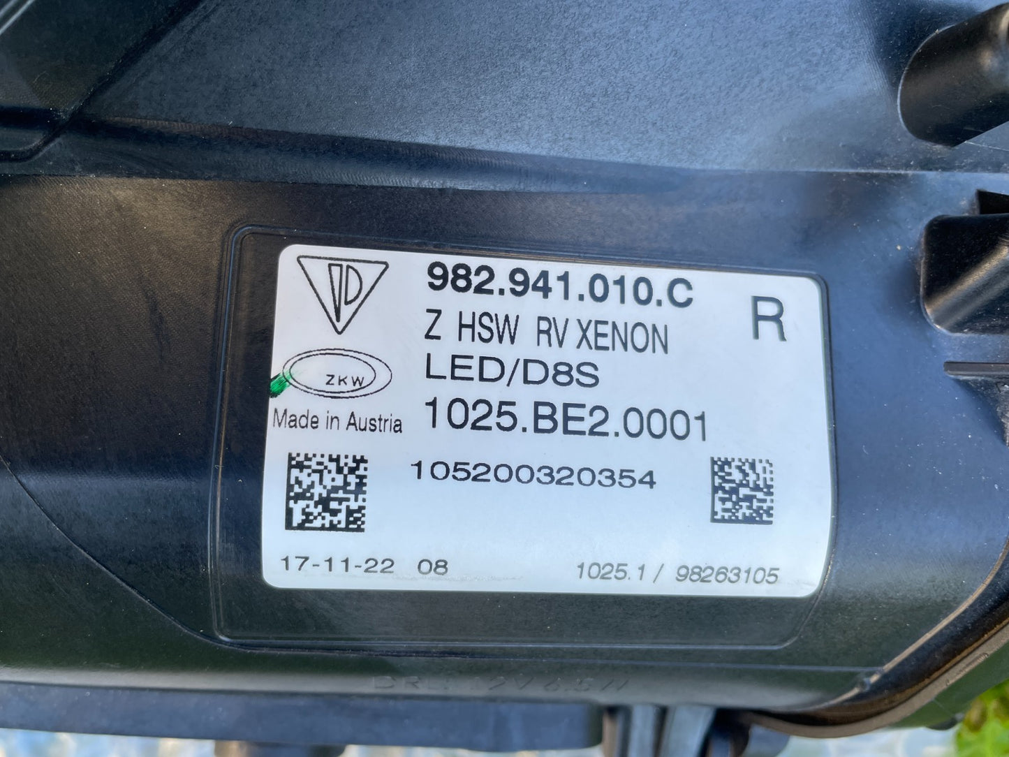 Original Porsche Cayman 718 982 Xenon Scheinwerfer rechts 982941010C4