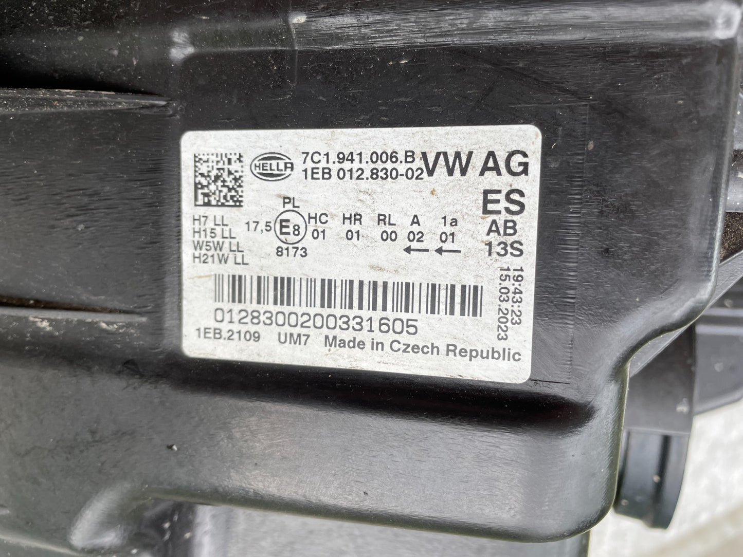 Original VW Crafter Halogen Scheinwerfer rechts 7C1941006B9