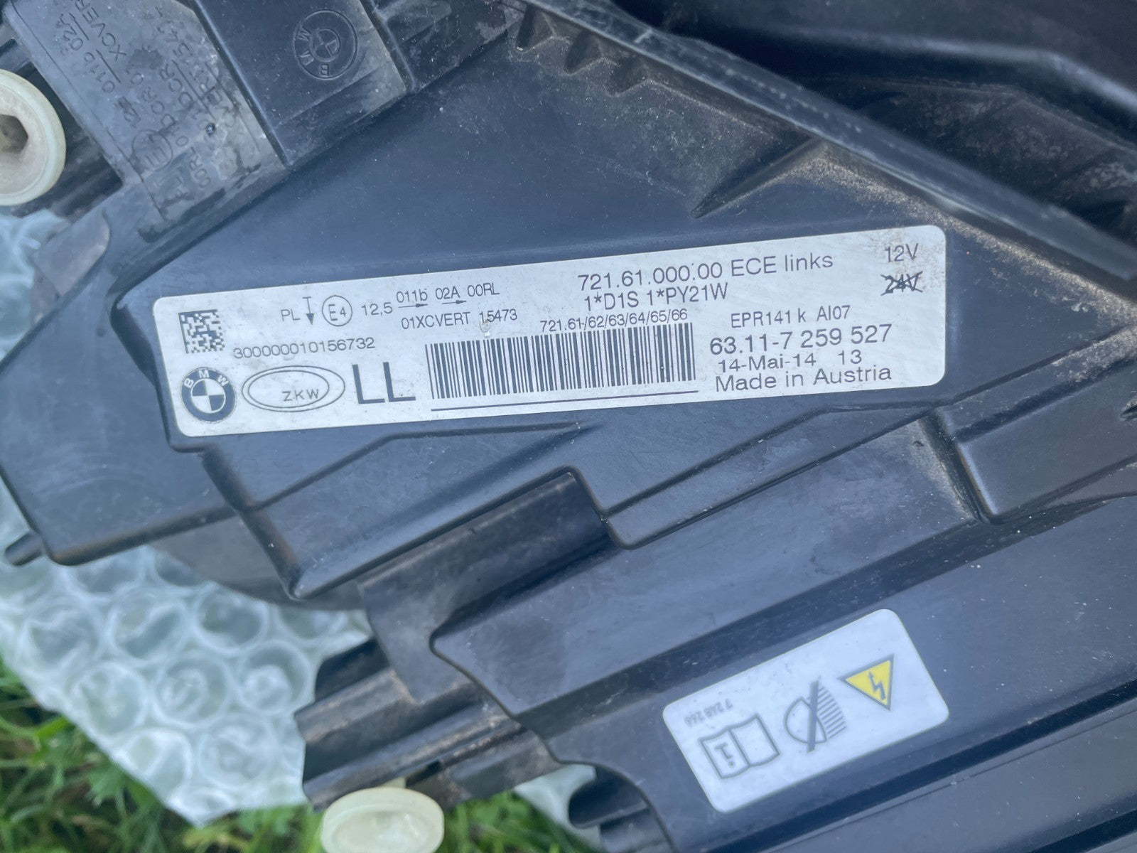 Original BMW 3er F30 F31 Scheinwerfer links 72595277