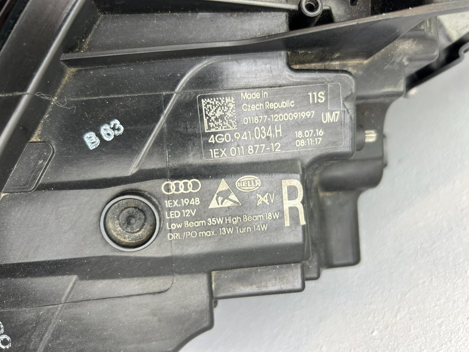 Original Audi A6 C7 4G LED Scheinwerfer rechts 4G0941034H4