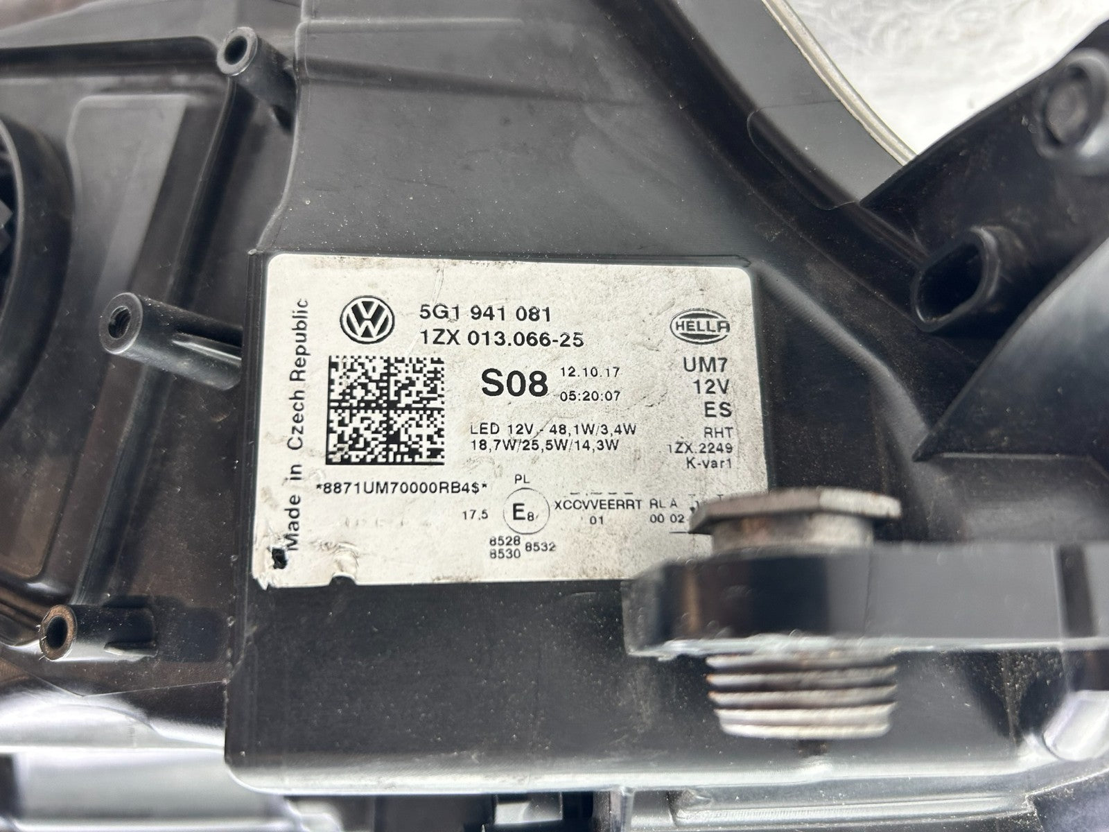 Original VW Golf 7 VII 5G LED Scheinwerfer rechts 5G19410819