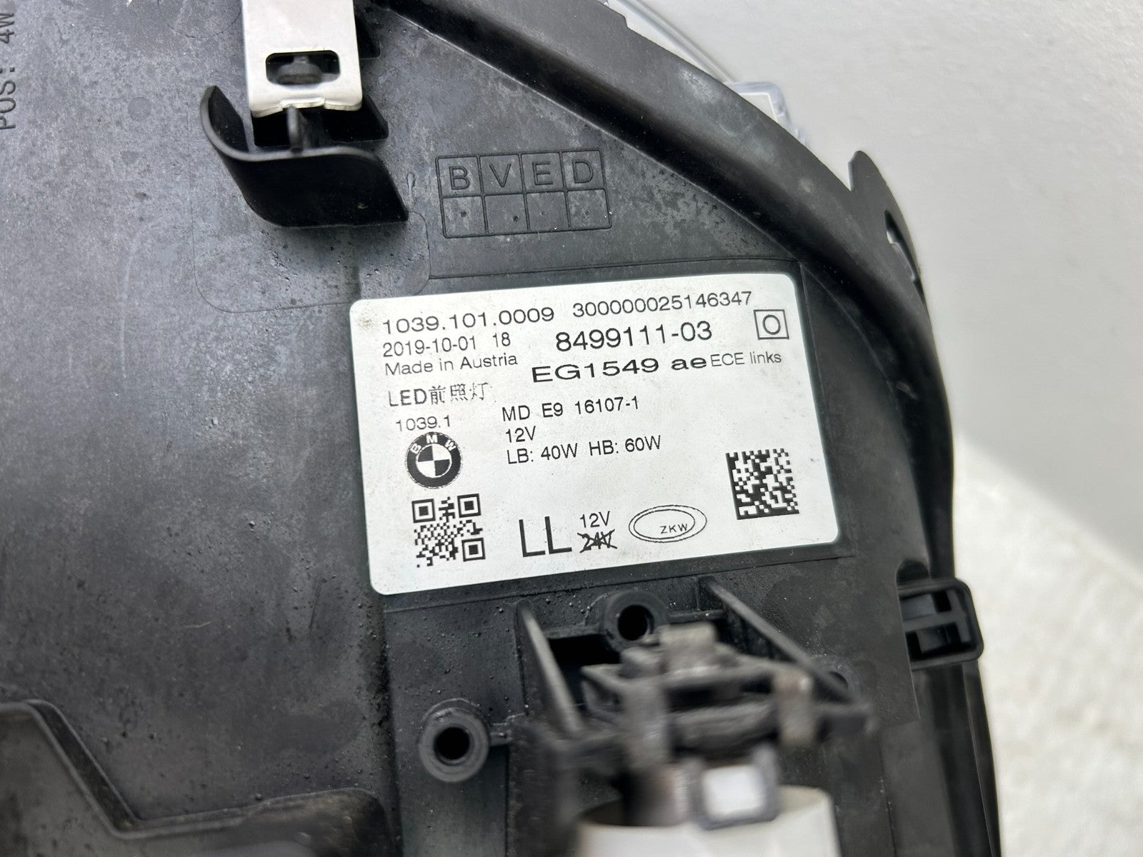 Original BMW 5er G30 G31 LED Scheinwerfer links 849911112
