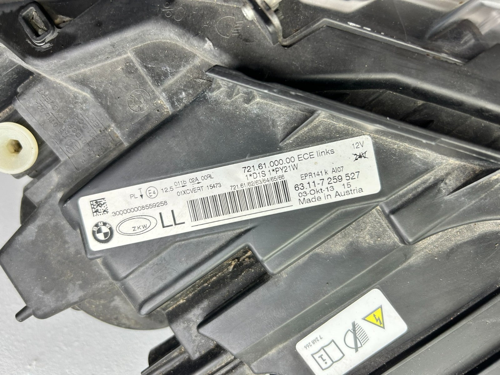 Original BMW 3er F30 F31 Bi-Xenon Scheinwerfer links 72595276