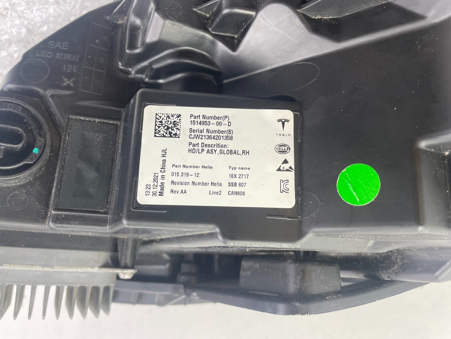 Original Tesla Model 3 LED Scheinwerfer rechts 1514953-00-D3