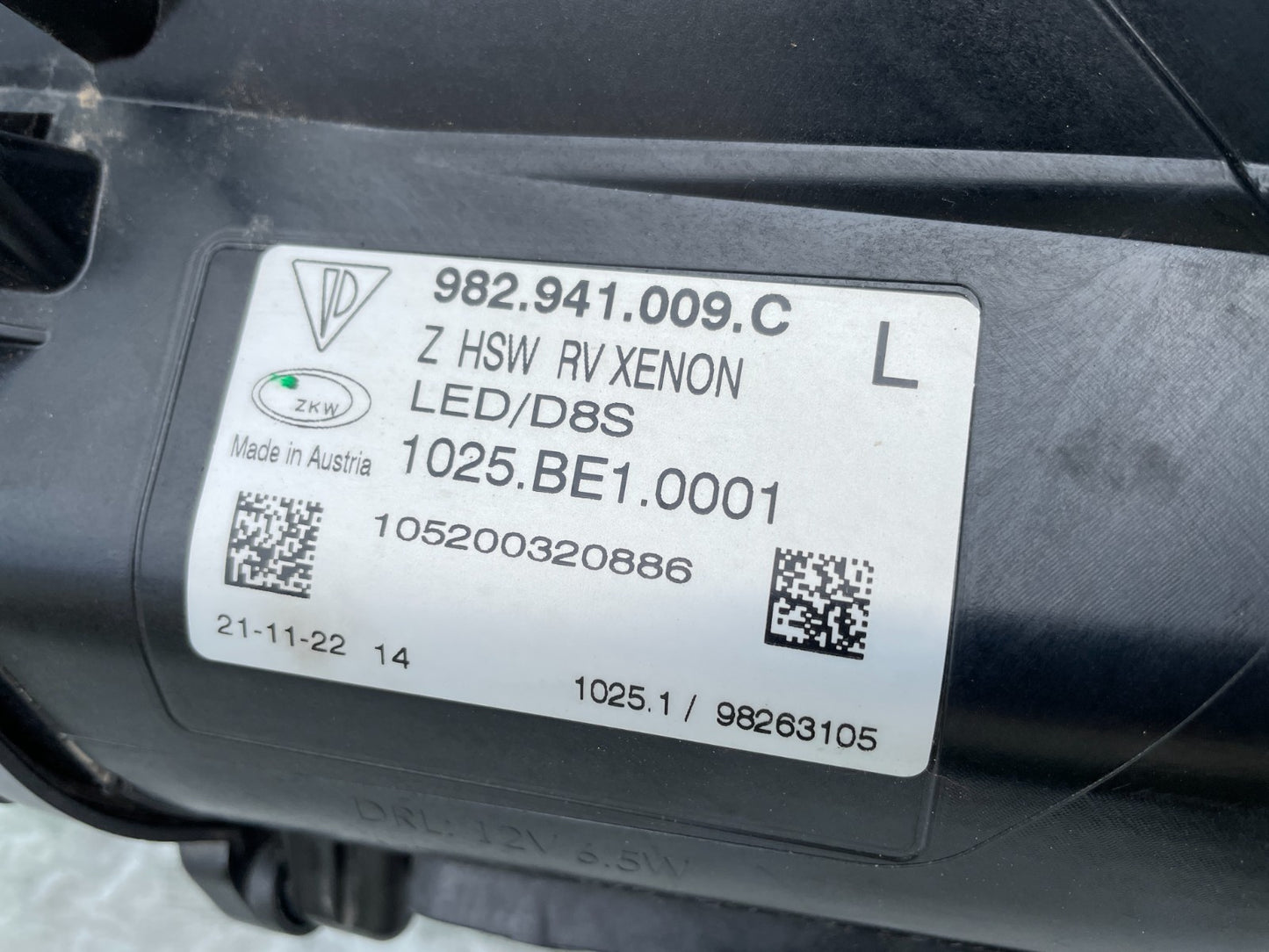 Original Porsche Cayman 718 982 Xenon Scheinwerfer links 982941009C6