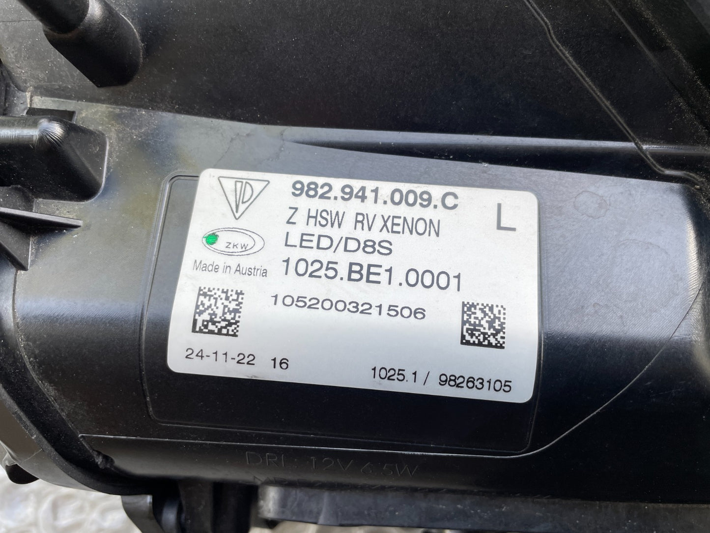 Original Porsche Cayman 718 982 Xenon Scheinwerfer links 982941009C6