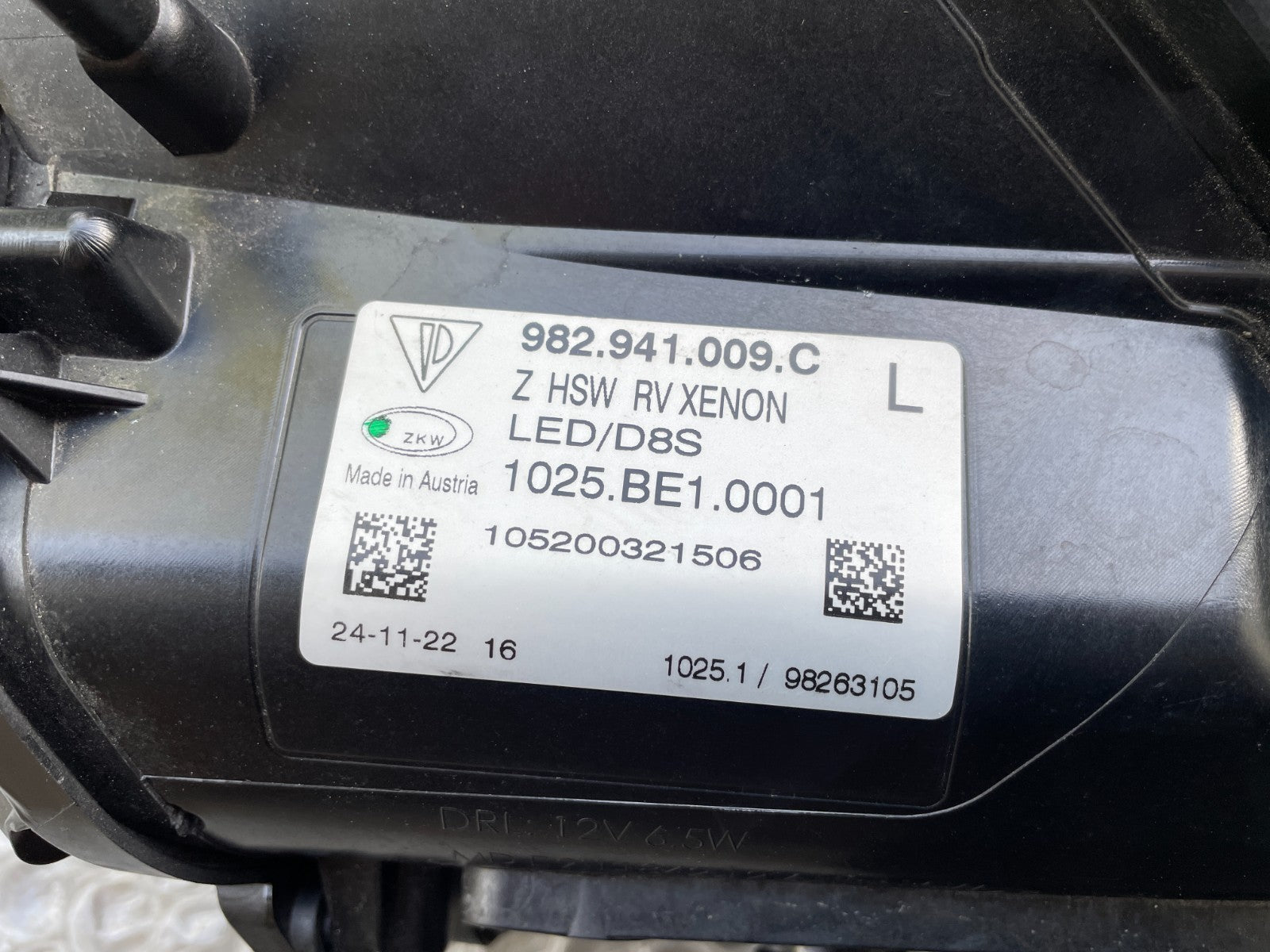 Original Porsche Cayman 718 982 Xenon Scheinwerfer links 982941009C6