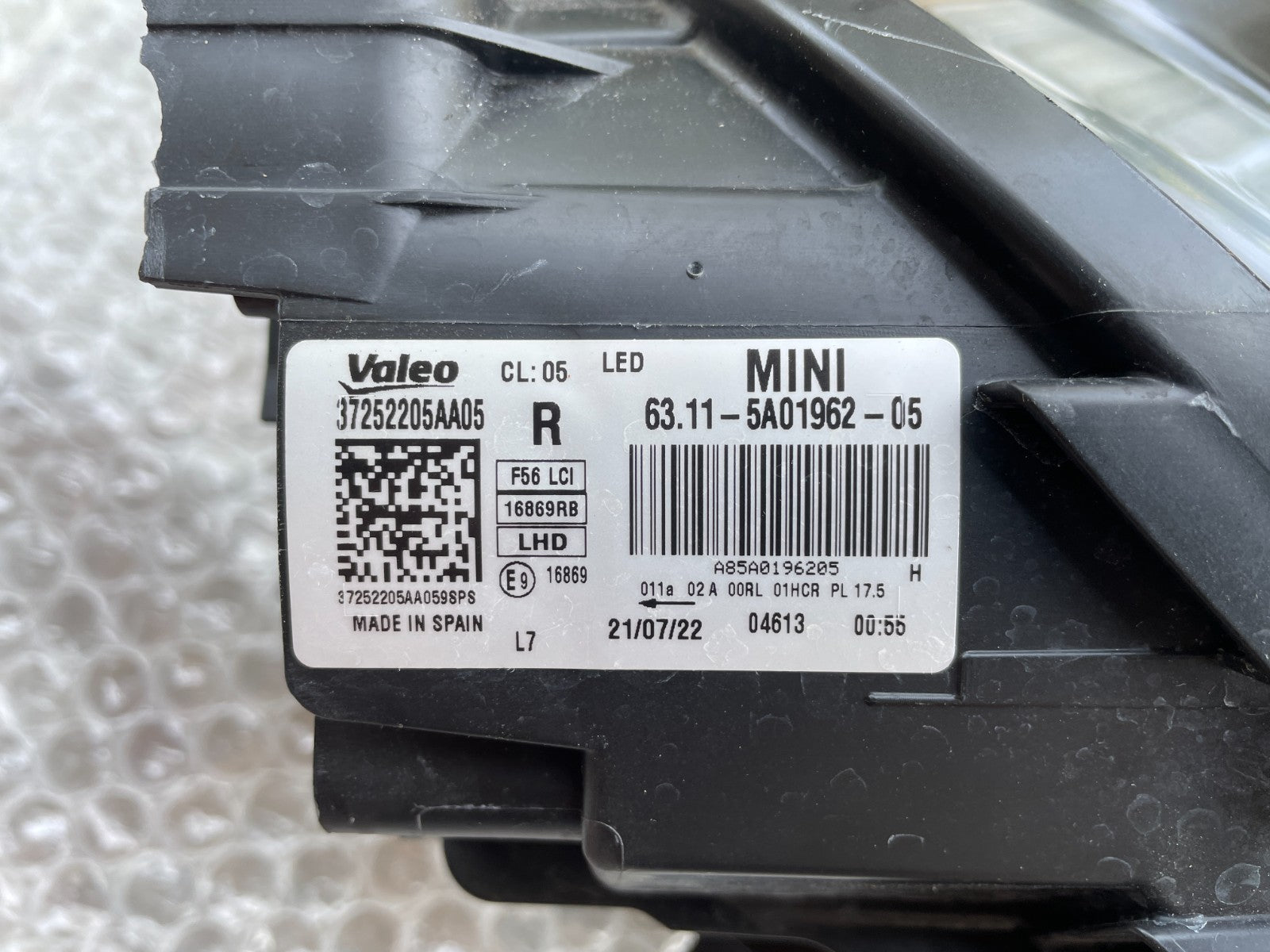 Original Mini F55 F56 F57 LED Scheinwerfer rechts 5A0196212