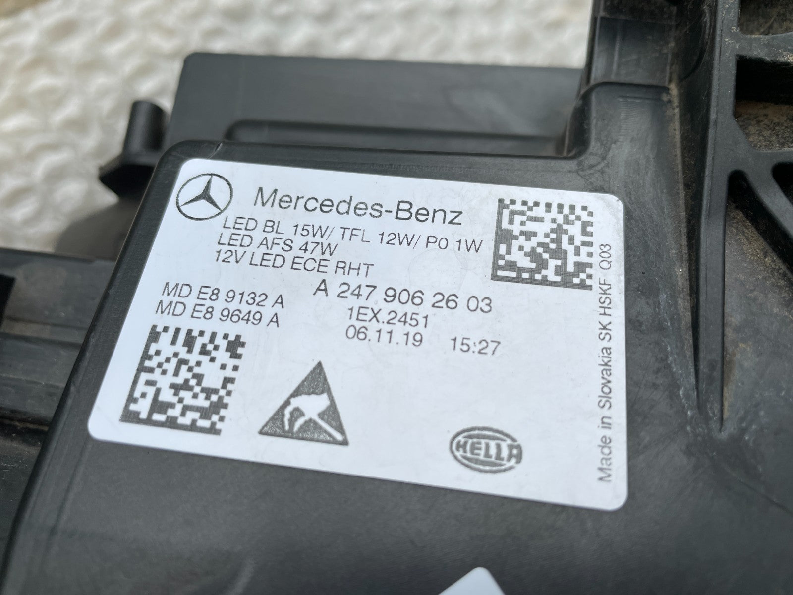 Original Mercedes B-Klasse W247 Scheinwerfer rechts A24790626034