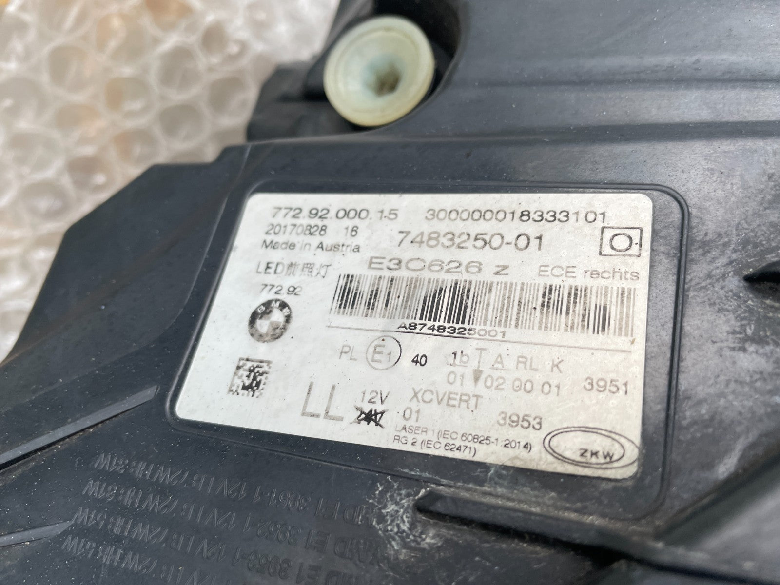 Original BMW 7er G11 G12 Laser Scheinwerfer rechts 74832506