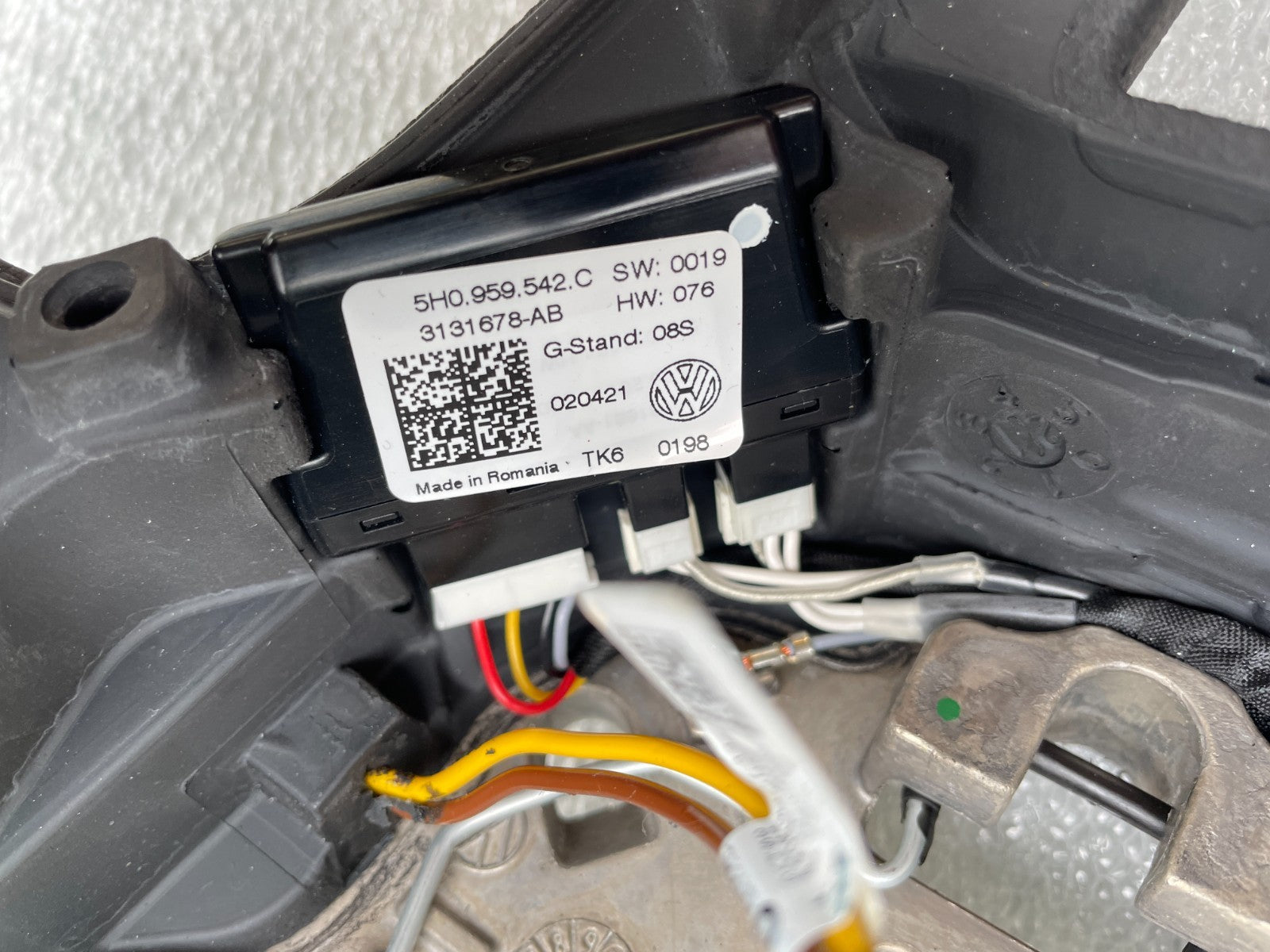 Original VW Golf VIII 8 Multifunktionslenkrad rot Leder 5H0959542C5