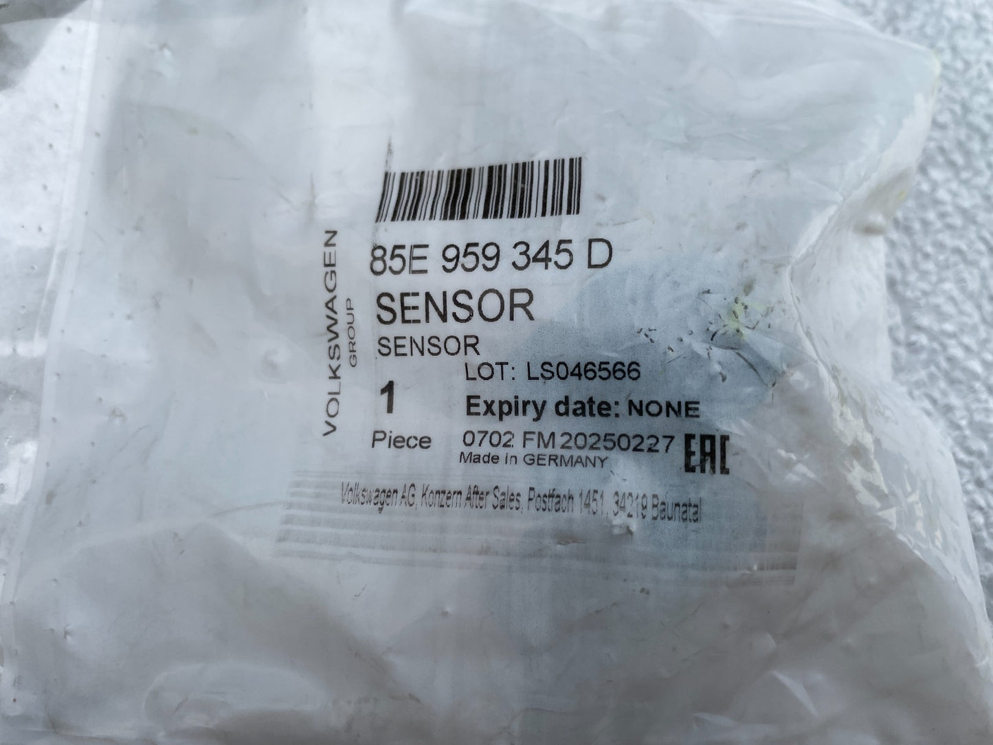 Original VW Tiguan III Airbag Crash Sensor Airbagsensor 85E959345D1