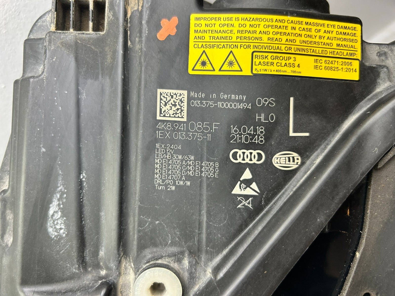 Original Audi A7 4K8 LED Laser Scheinwerfer links 4K8941085F7