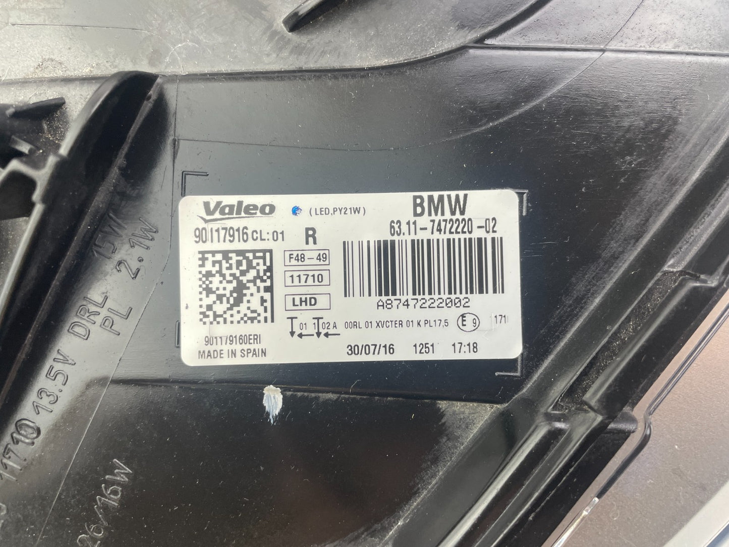 Original BMW X1 F48 LED Scheinwerfer rechts 74722204