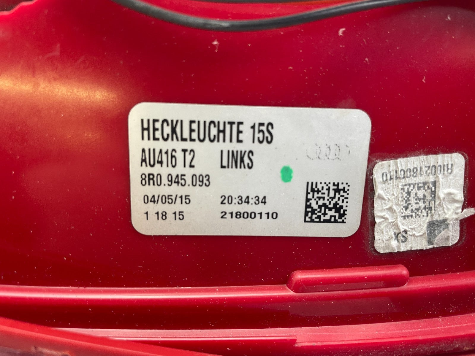 Original Audi Q3 Rückleuchte Heckleuchte links 8R09450936