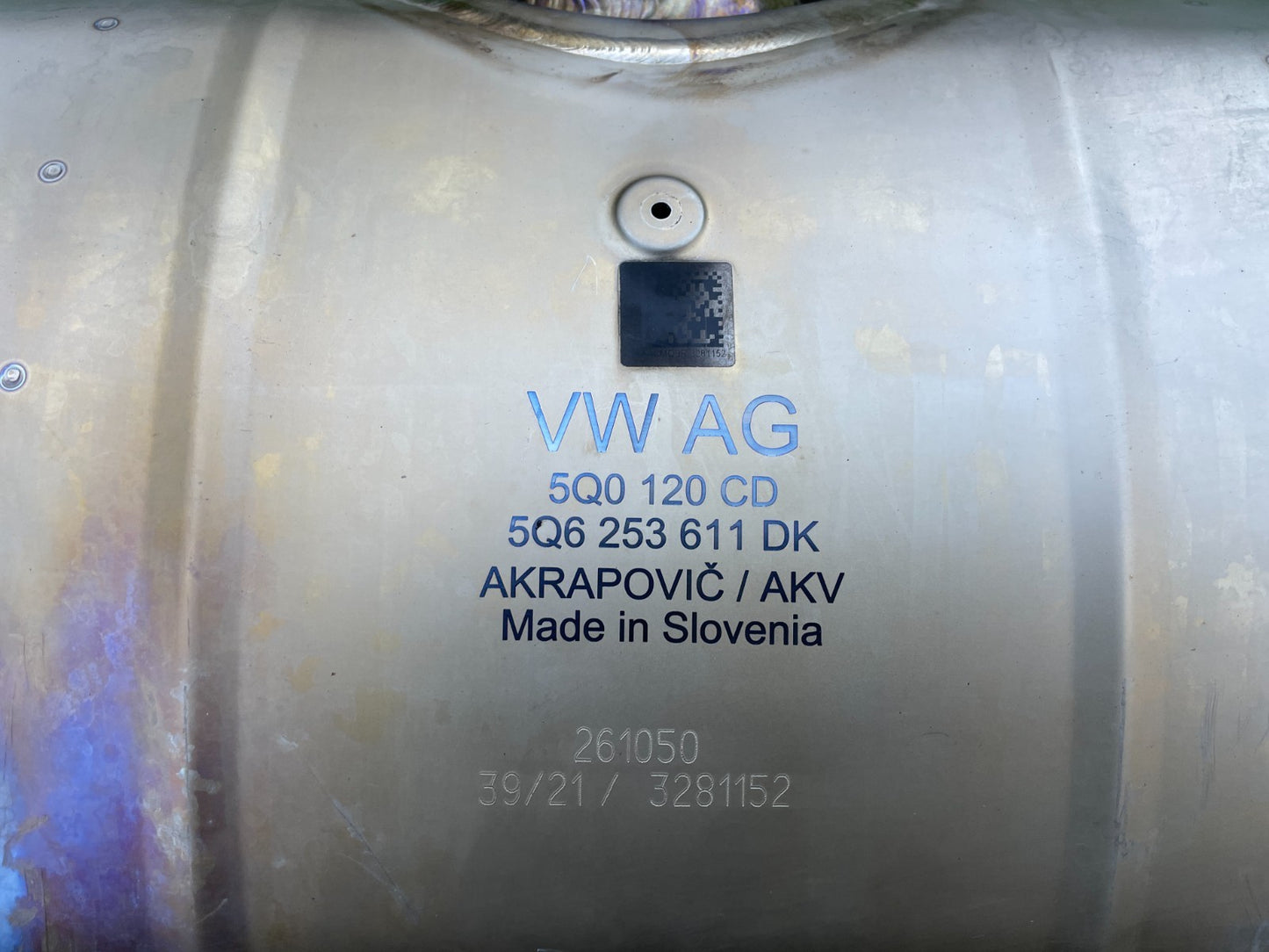 Original VW Golf 7 R Troc Akrapovic Abgasanlage Auspuff Titan 5Q6253611DK13