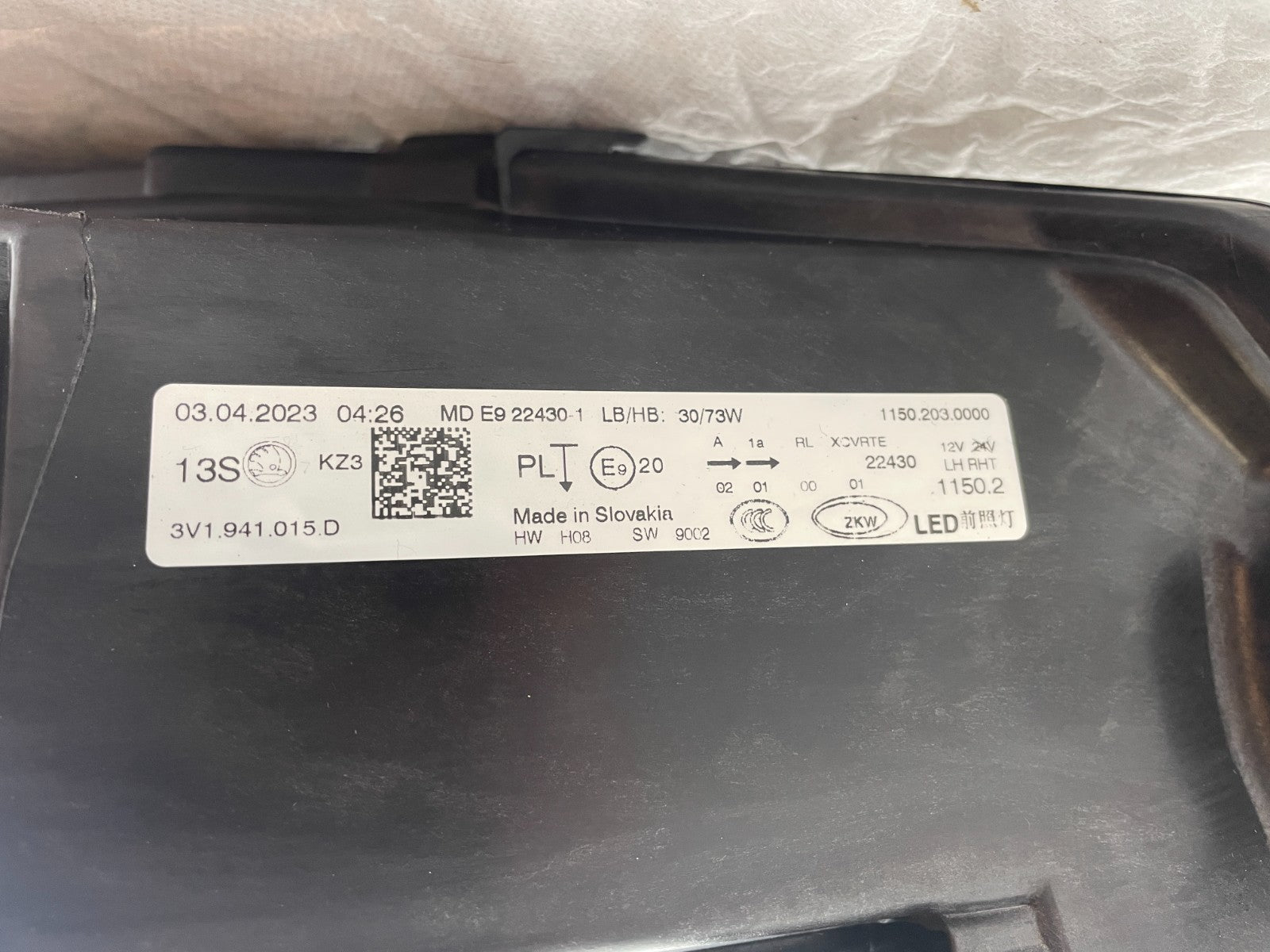 Original Skoda Superb III LED Scheinwerfer links 3V1941015D5