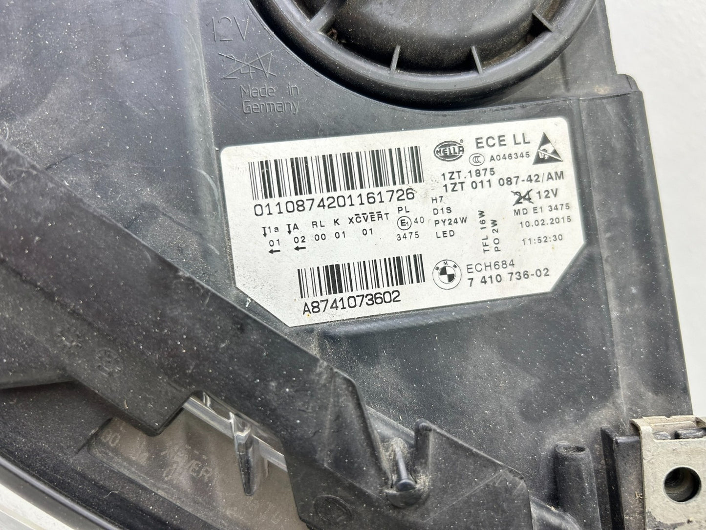 Original BMW 5er F10 F11 LCI Xenon Scheinwerfer rechts 74107365