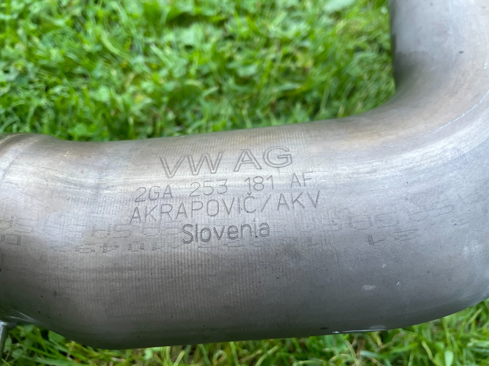 Original VW Golf 7 R Troc Akrapovic Abgasanlage Auspuff Titan 5Q6253611DK10