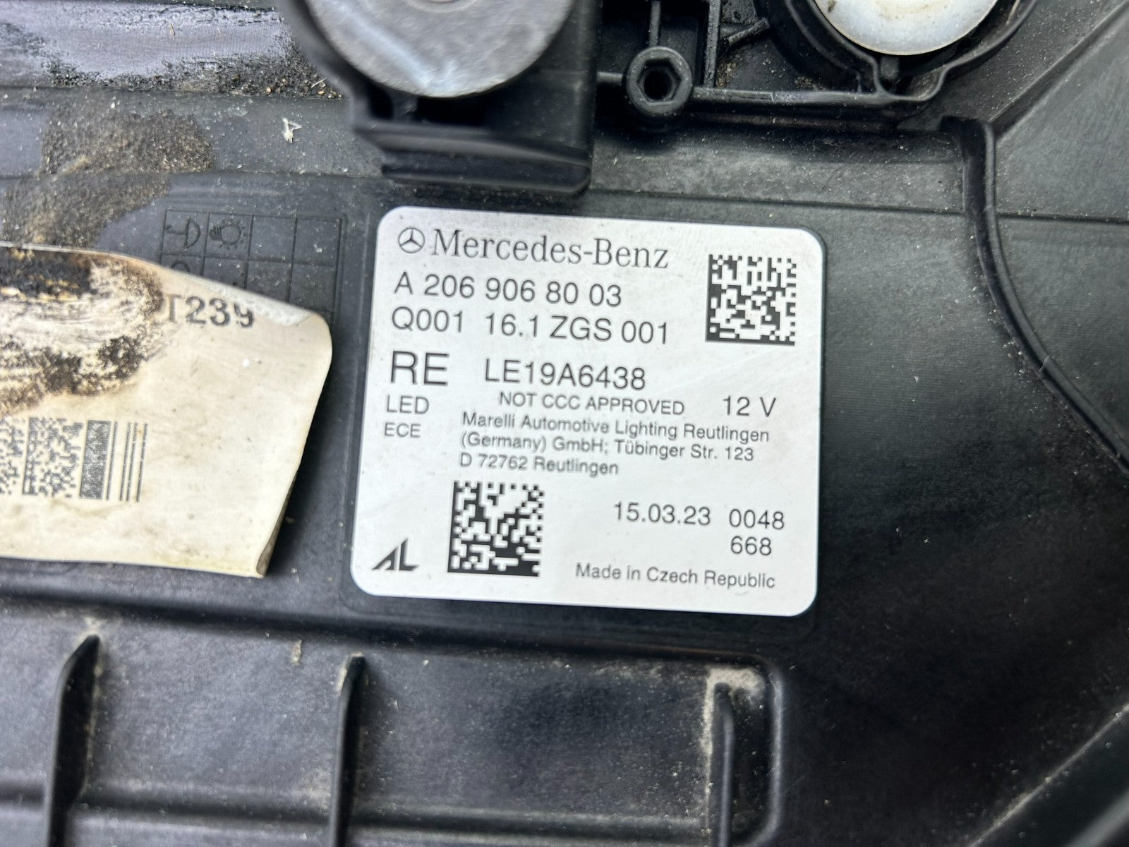 Original Mercedes C-Klasse W206 LED Scheinwerfer rechts A20690680034