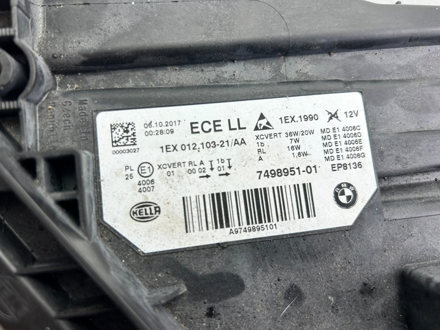 Original BMW 3er G30 F31 LED Scheinwerfer links 74989514