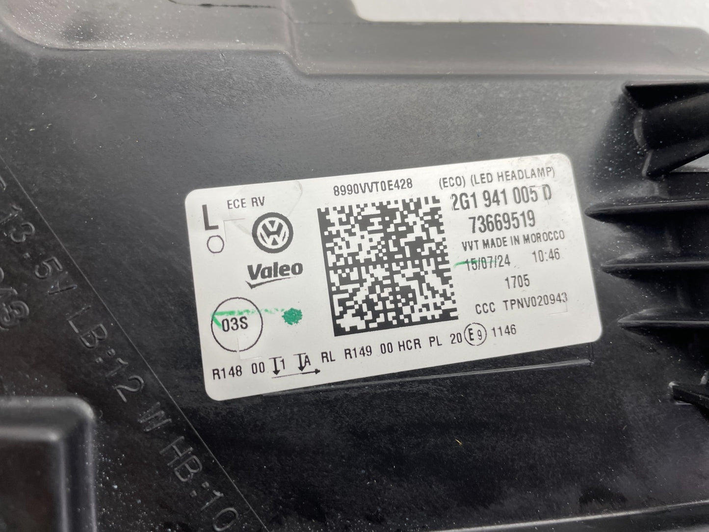 Original VW Polo VI LED Scheinwerfer links 2G1941005D7