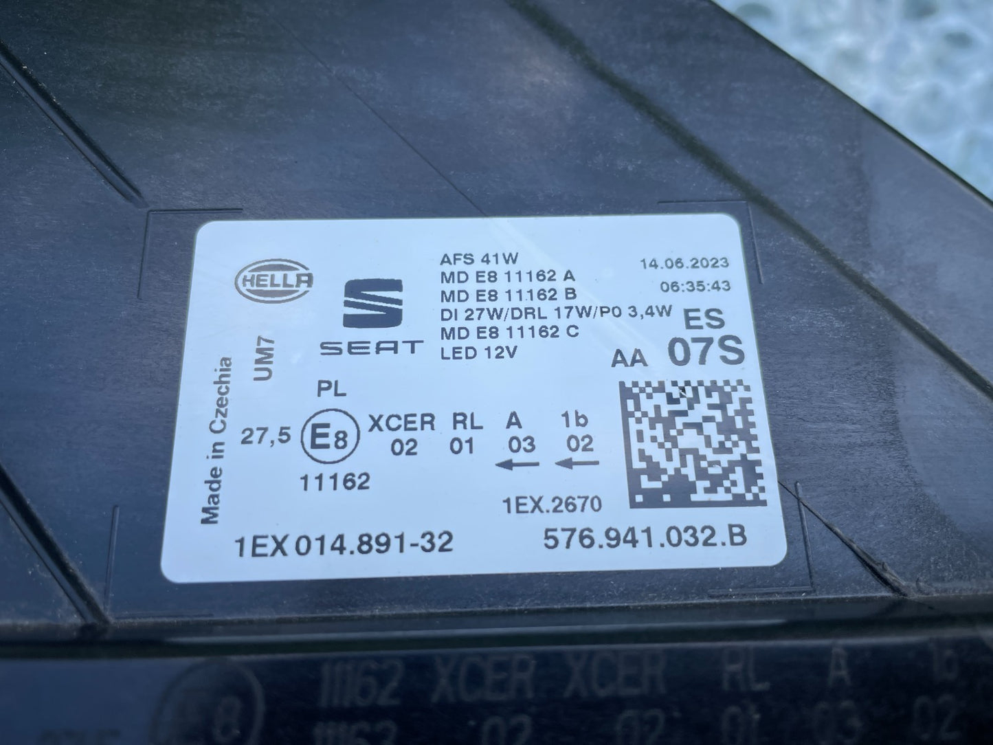 Original Seat Ateca Led Scheinwerfer rechts 1EX014891 576941032B4