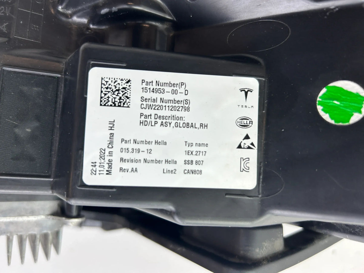 Original Tesla Model 3 LED Scheinwerfer rechts 1514953-00-D