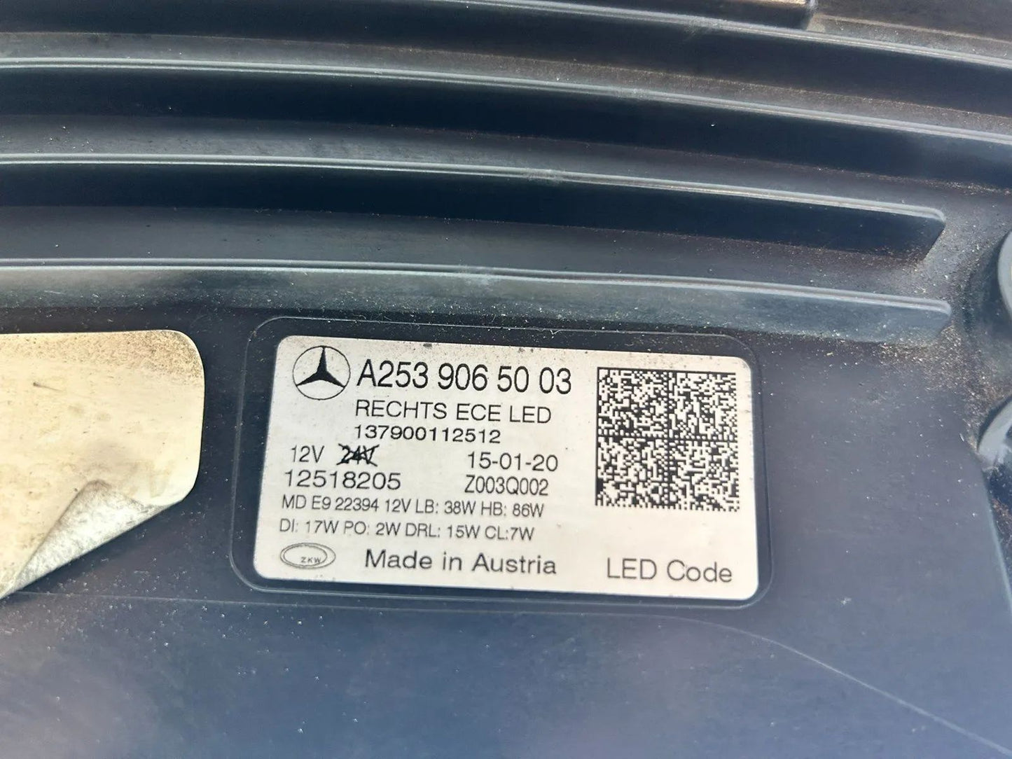 Original Mercedes W253 GLC LED Scheinwerfer rechts A2539065003