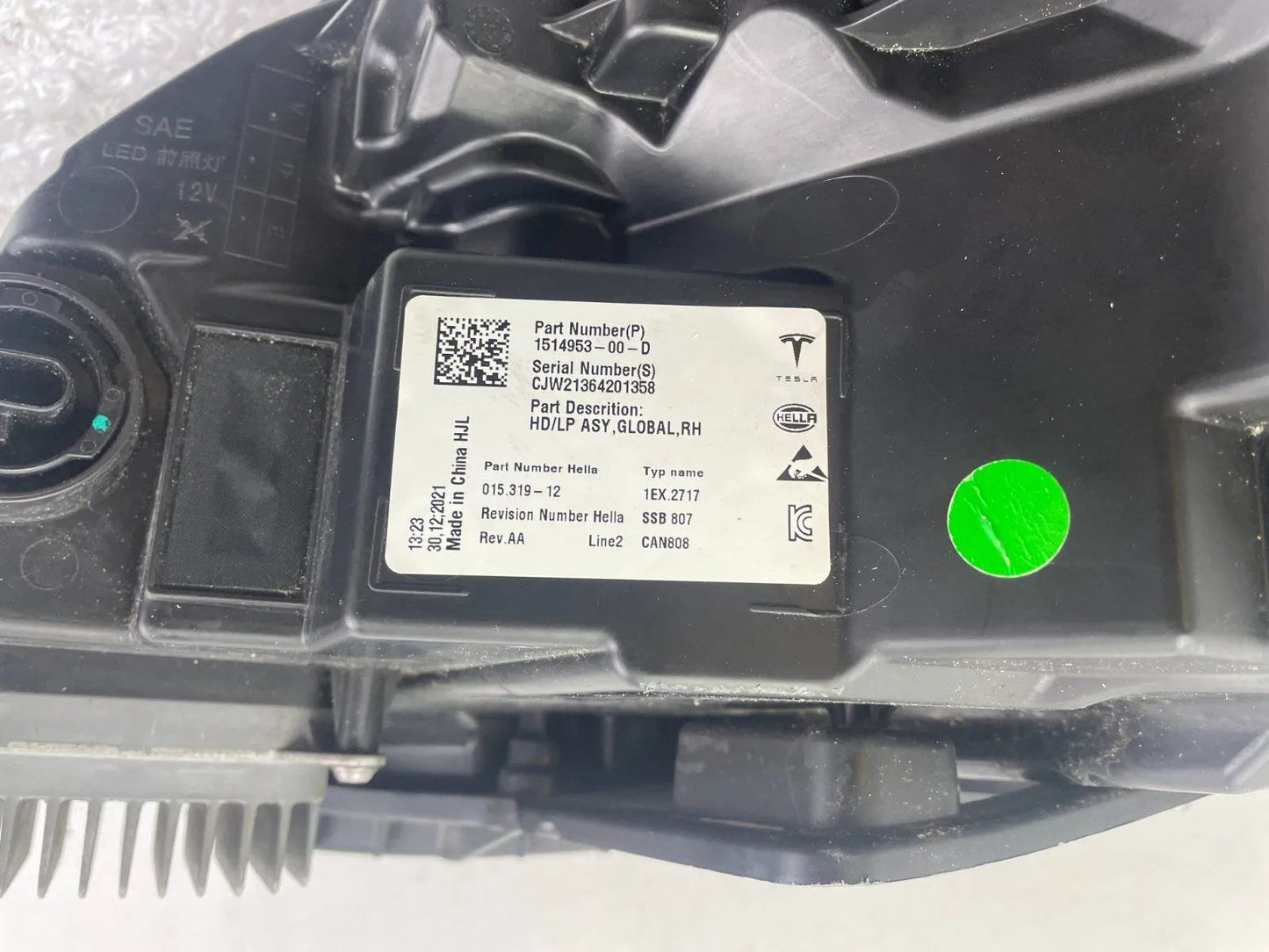 Original Tesla Model 3 LED Scheinwerfer rechts 1514953-00-D
