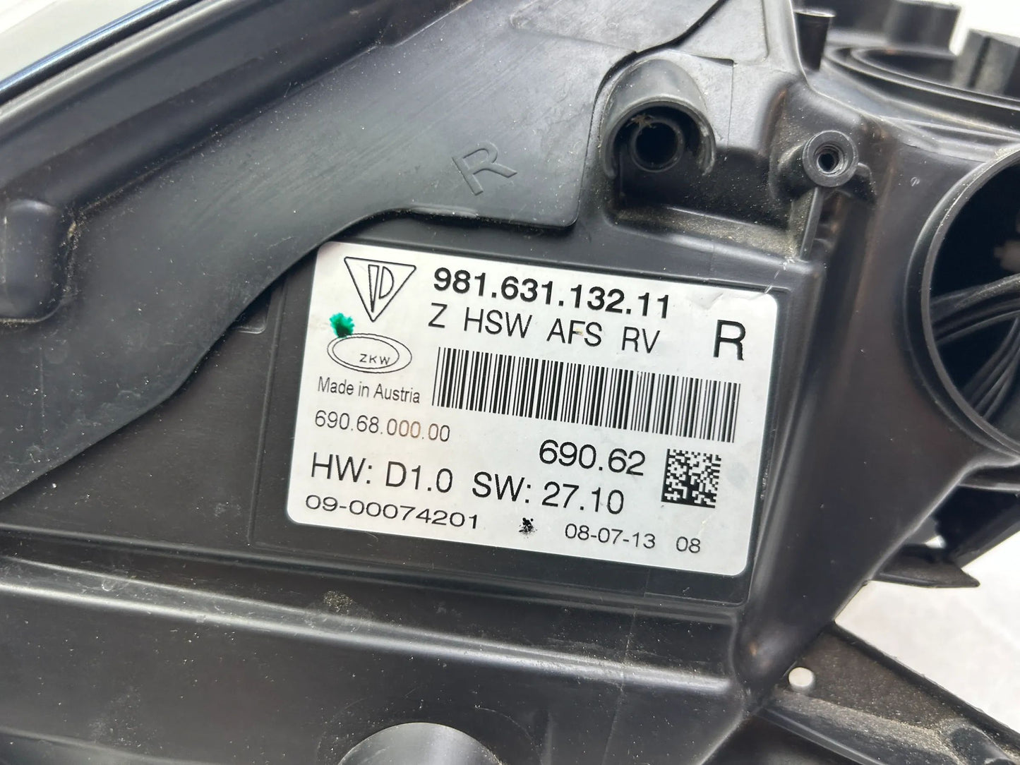 Porsche Cayman Boxster 981 Xenon Scheinwerfer rechts 98163113211