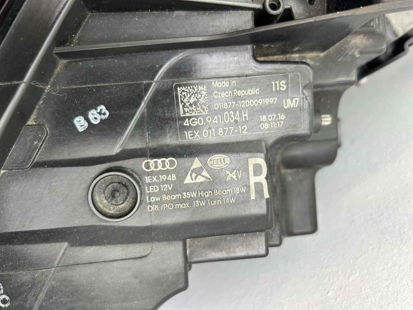 Original Audi A6 C7 4G LED Scheinwerfer rechts 4G0941034H